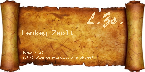 Lenkey Zsolt névjegykártya