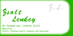 zsolt lenkey business card